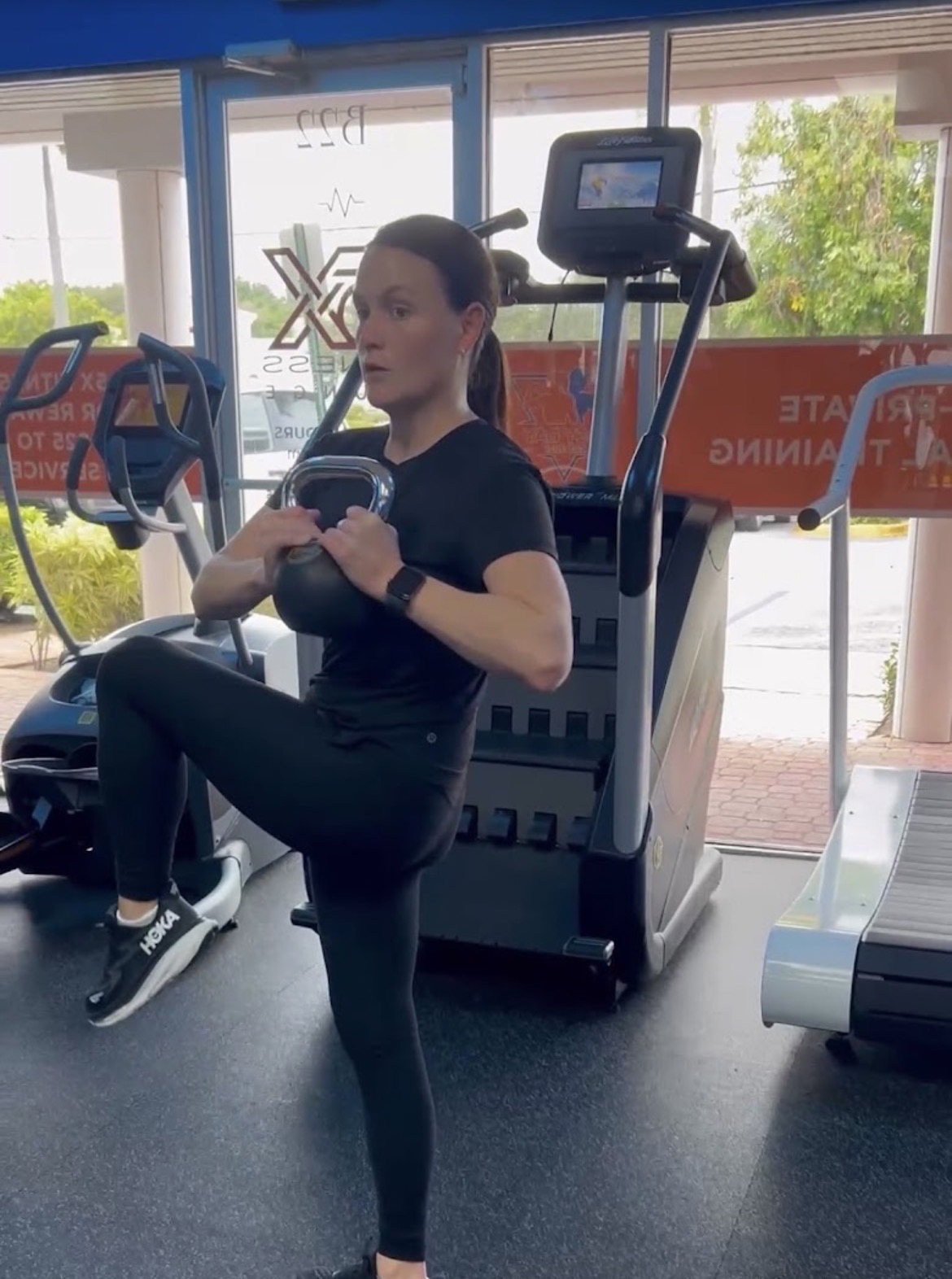 A2A Fitness kettlebell training client