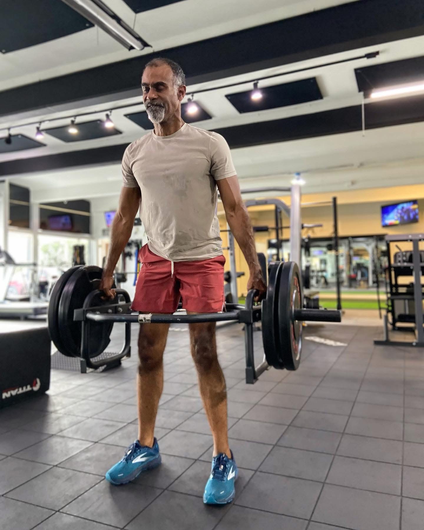 Kevin C. strength training in his 60s
